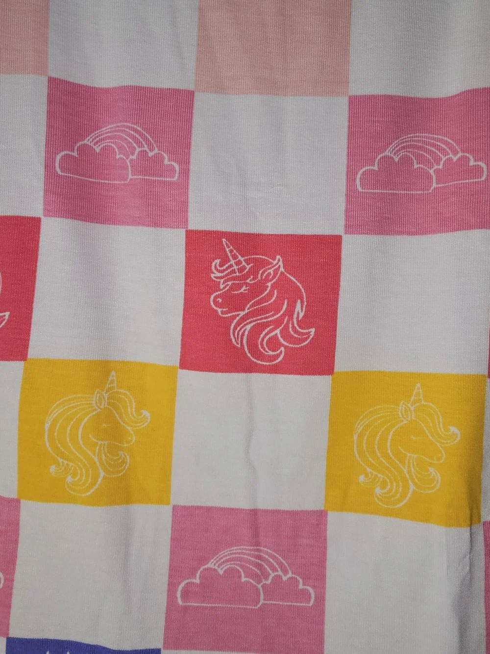 NWT Girls Checkered Short Sleeve Bamboo Pajama Set Pink-Multi 4T 95% Bamboo